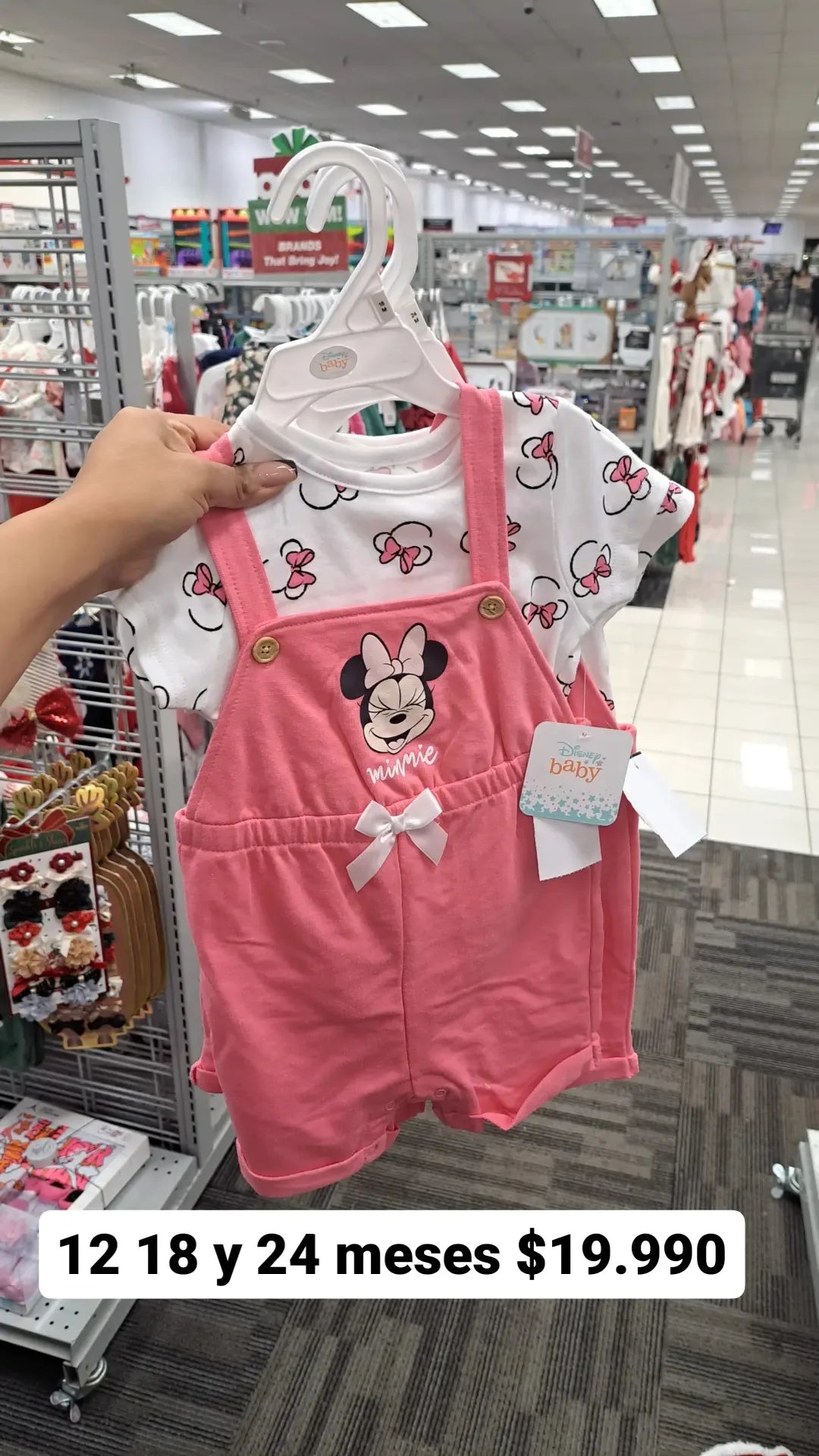 Jardinera más polera Disney minnie mouse