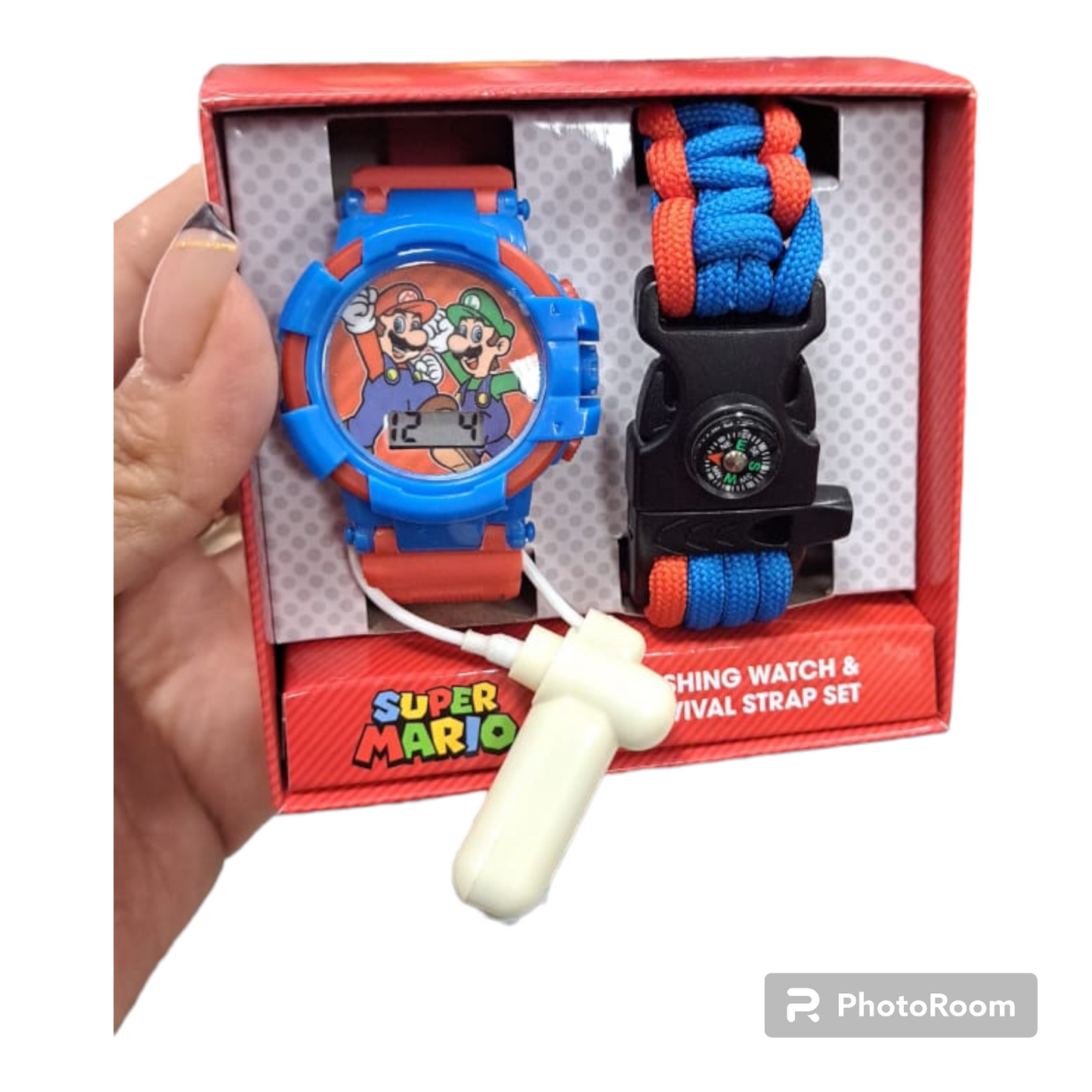 RELOJ MAS ACCESORIOS SUPER MARIO